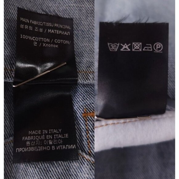 VETEMENTS Denim Black Fire Jacket Size L Mens Unisex Blue $2290 - Picture 14 of 16
